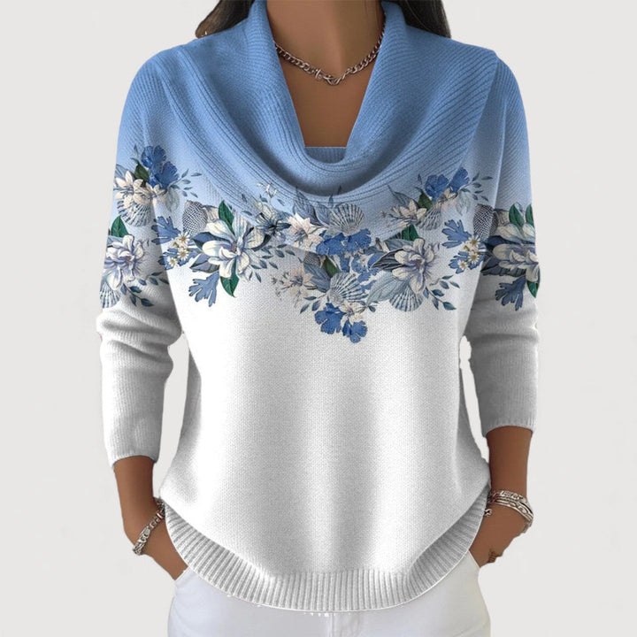 Alba | Maglione con Fiori e Collo Casual