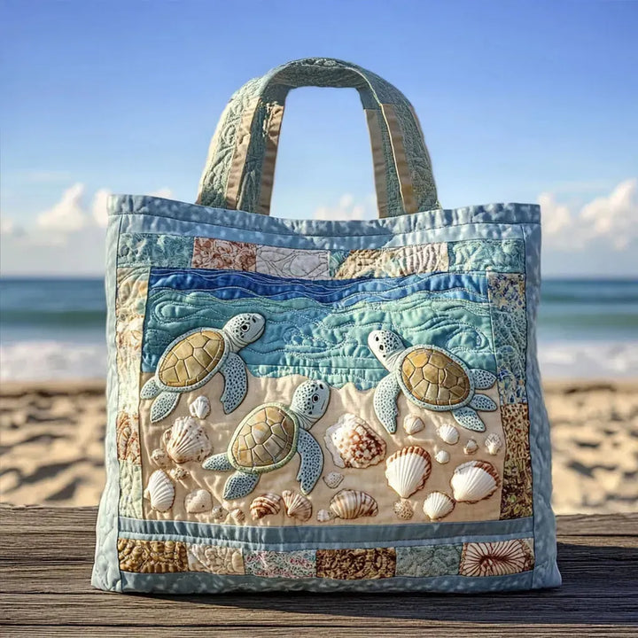 Borsa Cabas Matelassé Artigianale - Tartarughe Marine