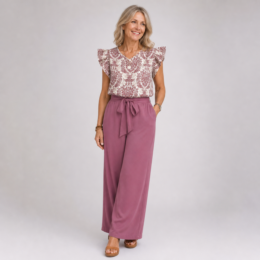 Amelia | Completo Elegante Due Pezzi Paisley