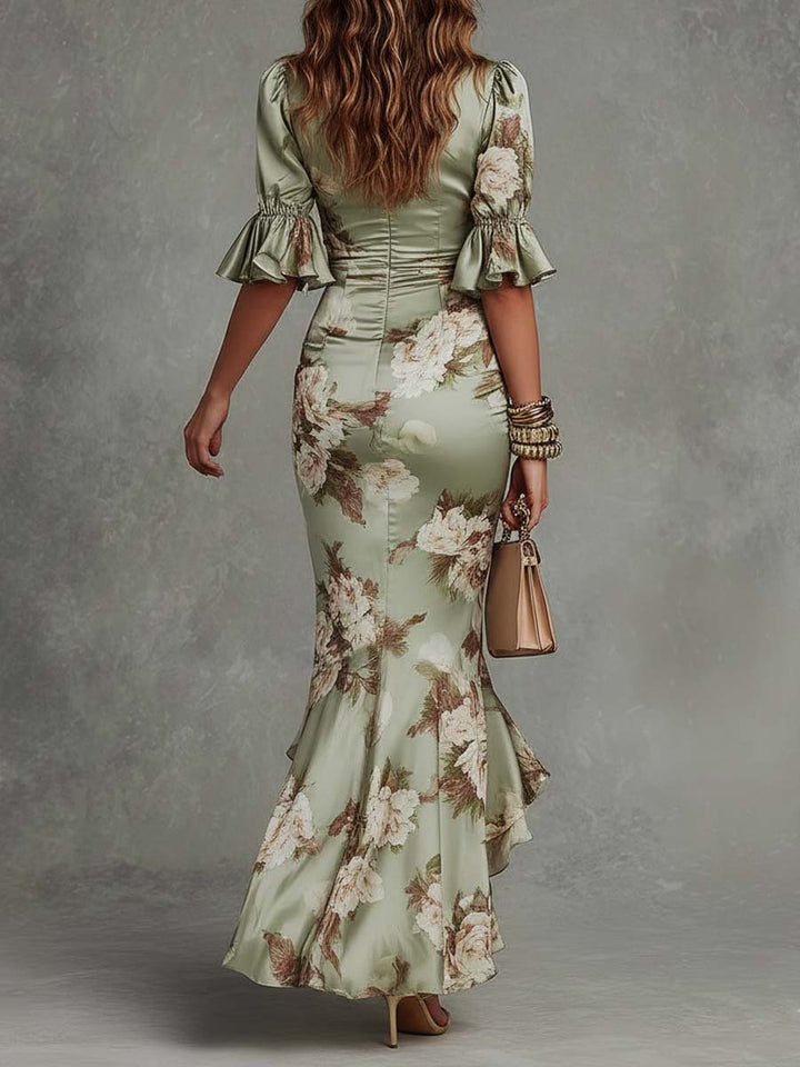 Anastasia - Abito asimmetrico di lusso in satin