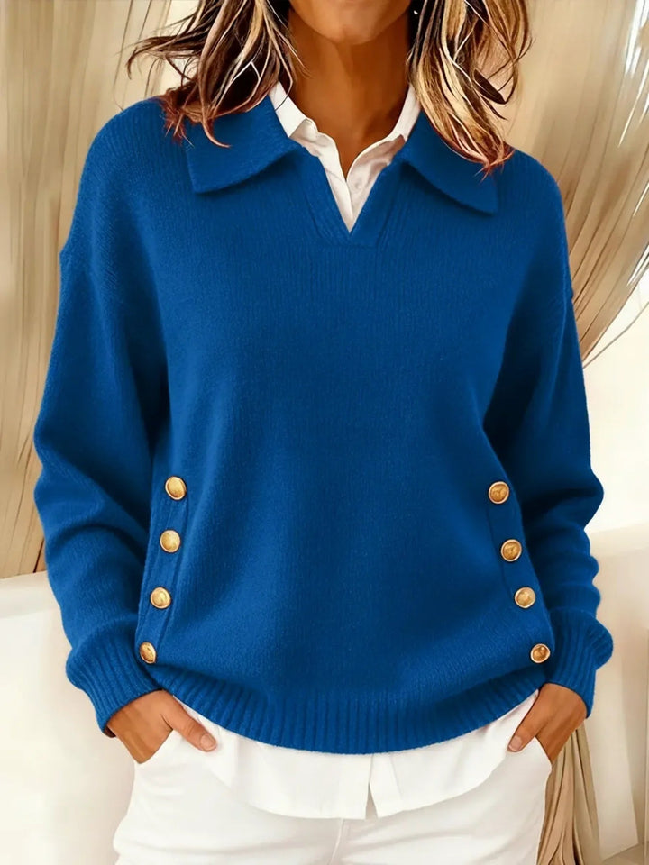 Vicenta | Maglione a Collo Polo e Bottoni