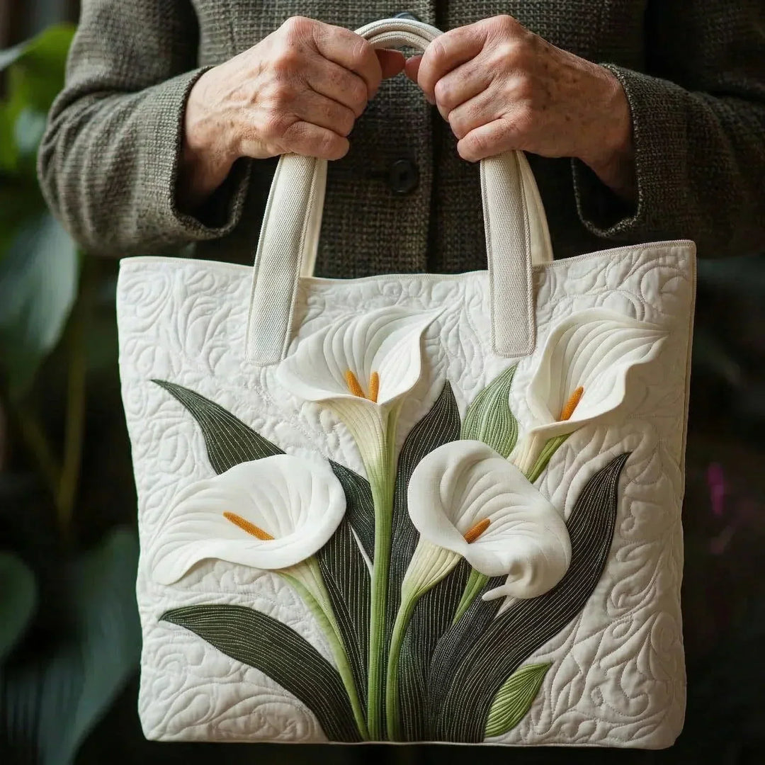 Borsa Artigianale Matelassé - Gigli Bianchi