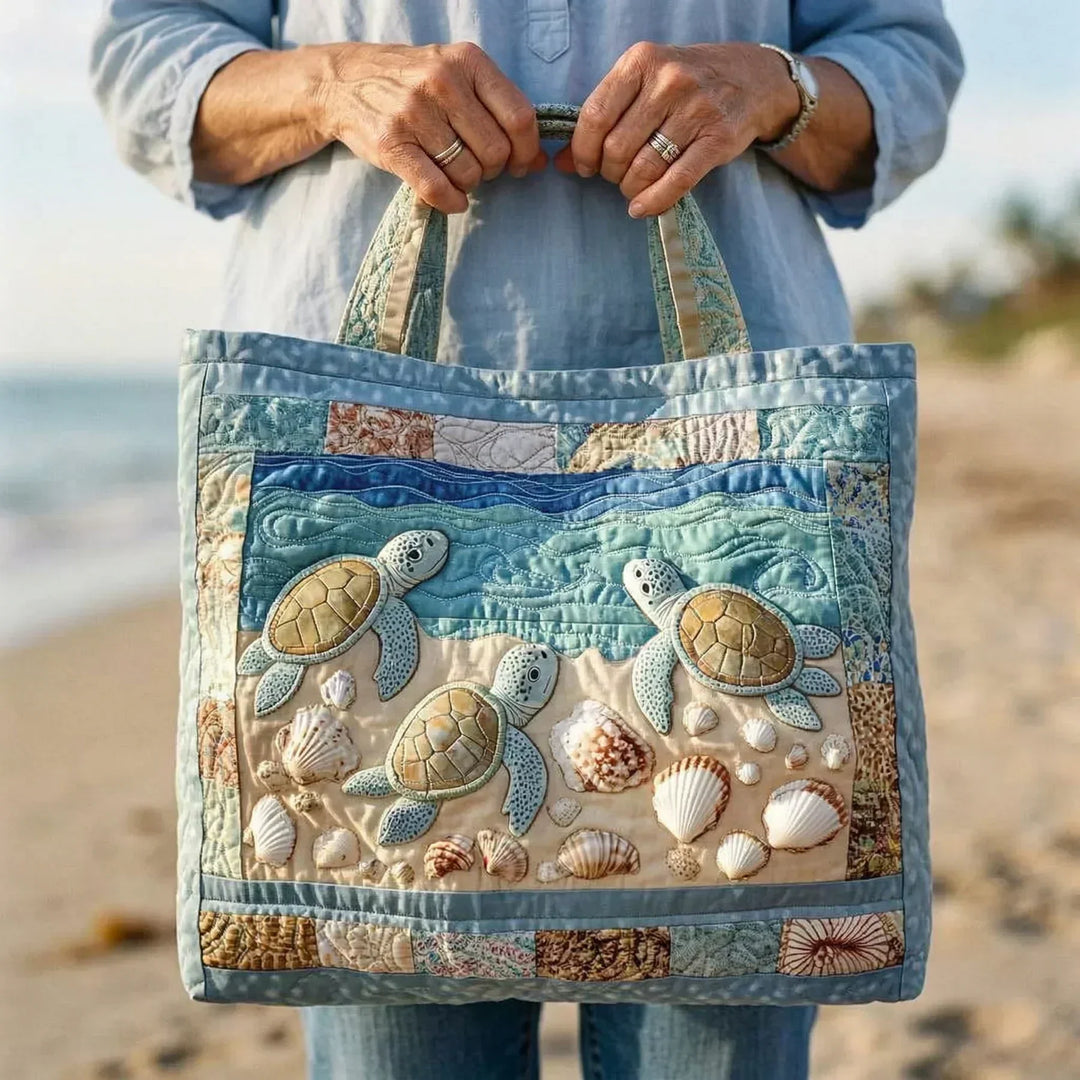 Borsa Cabas Matelassé Artigianale - Tartarughe Marine