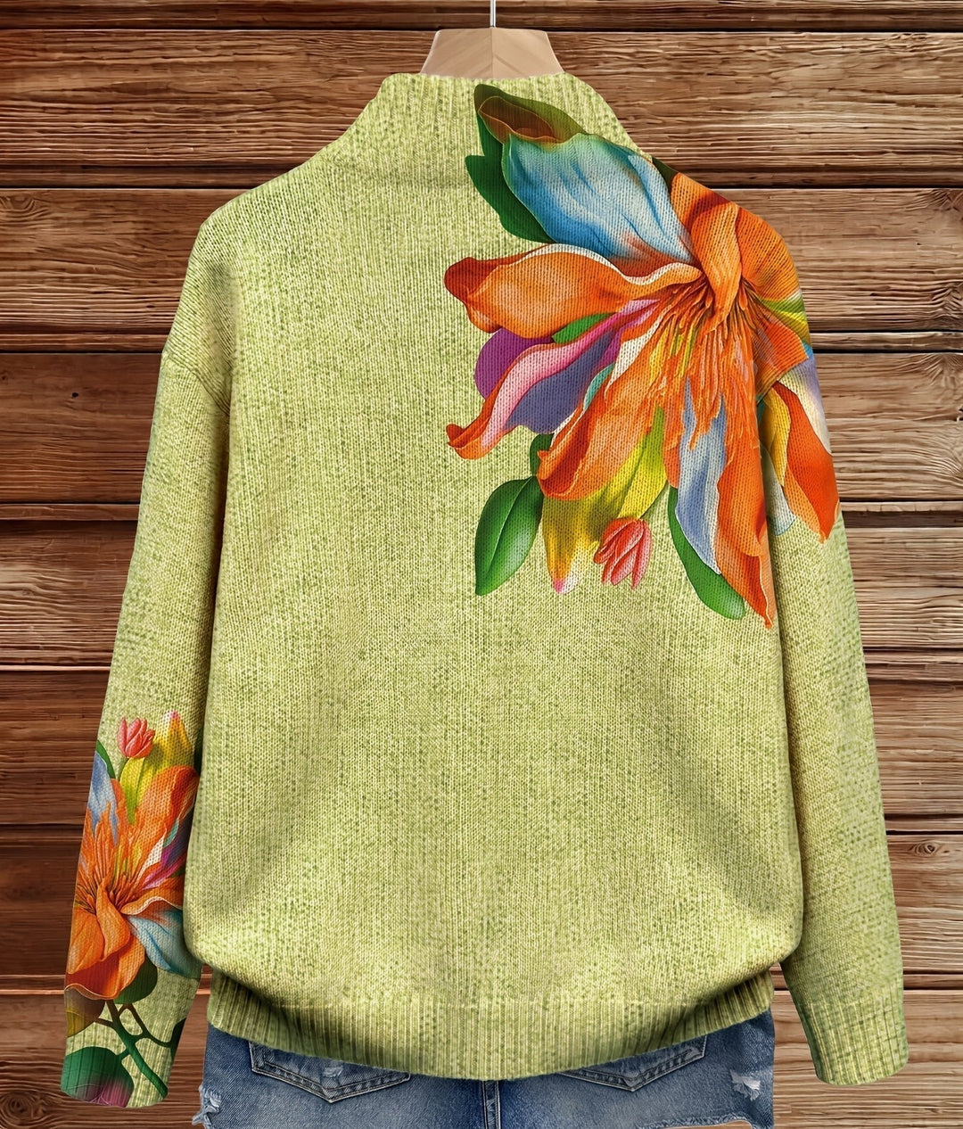 Ophelia | Cardigan con zip in lys tropicale